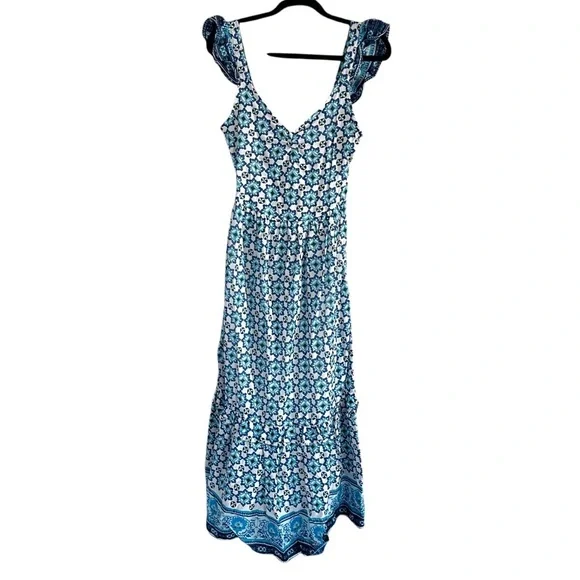 lucky brand blue floral dress Hire SHERRI HILL 57250 Nessa Gown – Dress for a Night main image 1